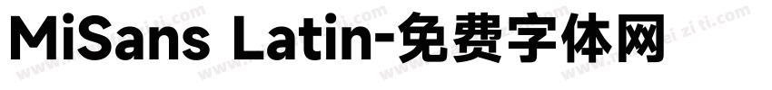 MiSans Latin字体转换